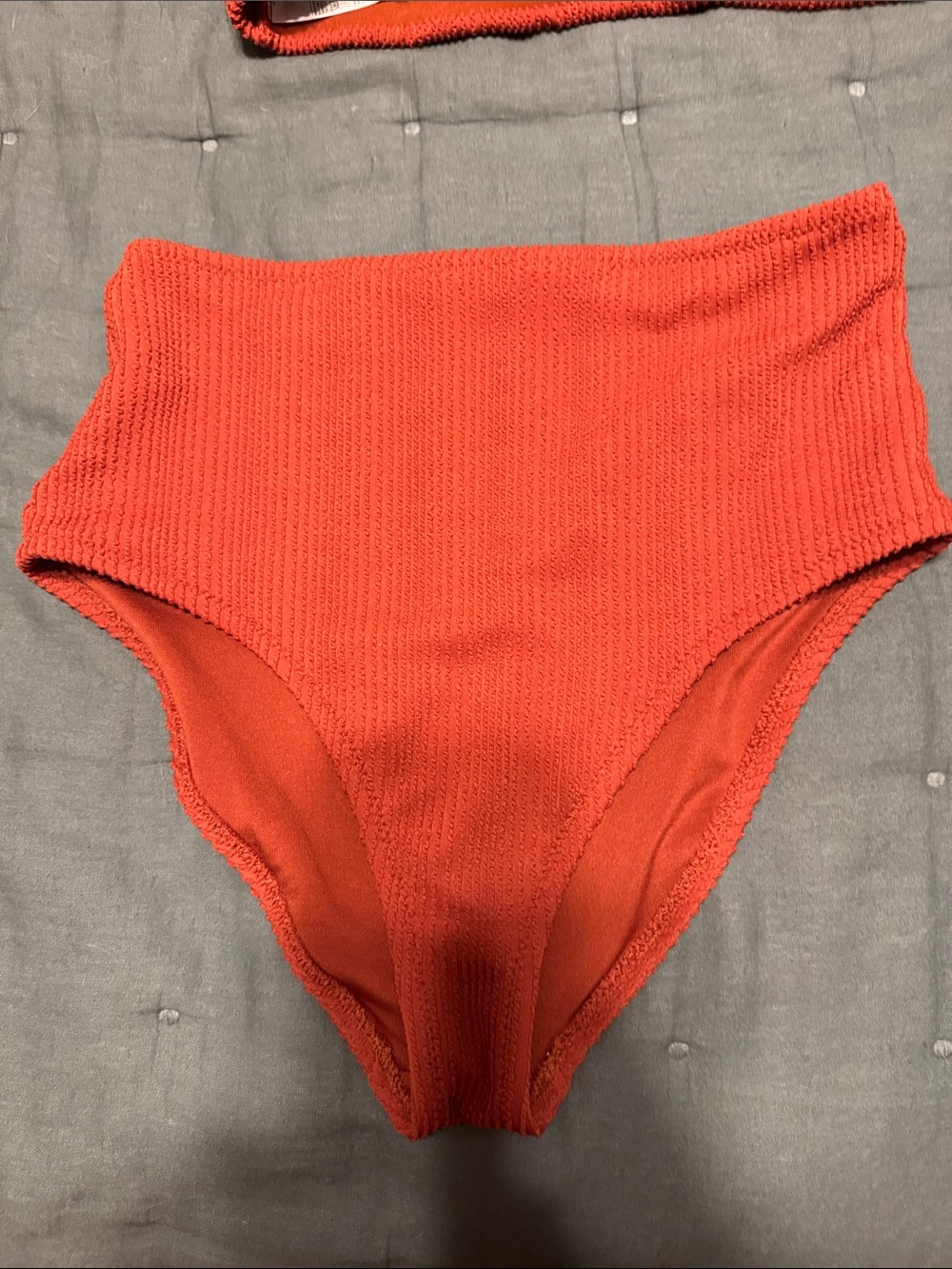 Old Navy Women's High-Waist Swim Bottoms in Bright Orange